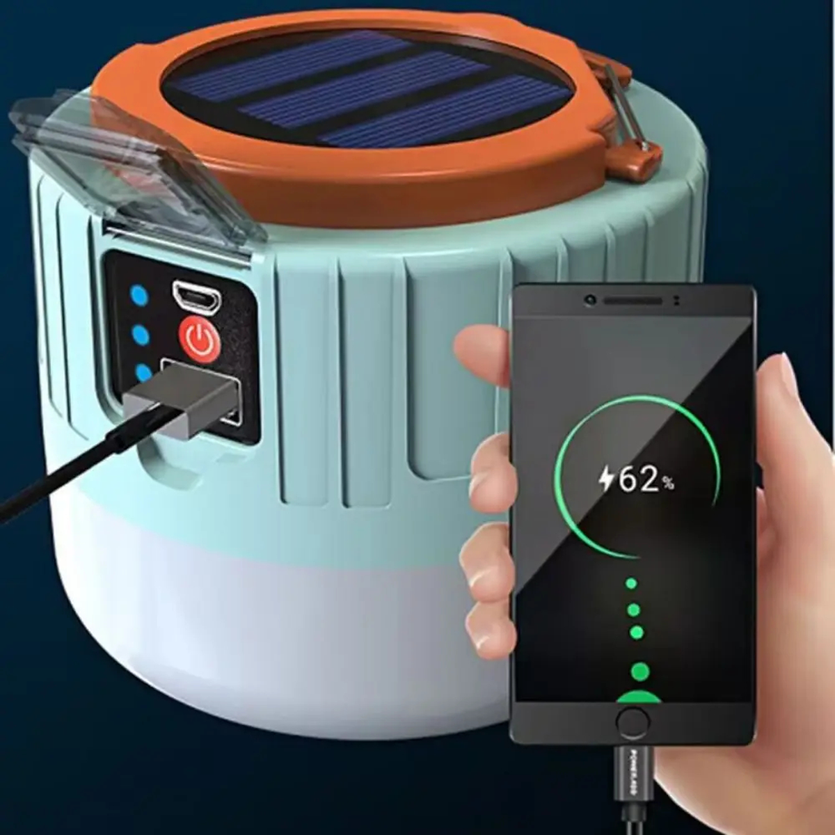 Solar Camping Lantern with Carry Handle and Remote Option