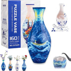 3D Vase Puzzle - 160 Pieces Functional Flower Vase with Stand - TradixPro