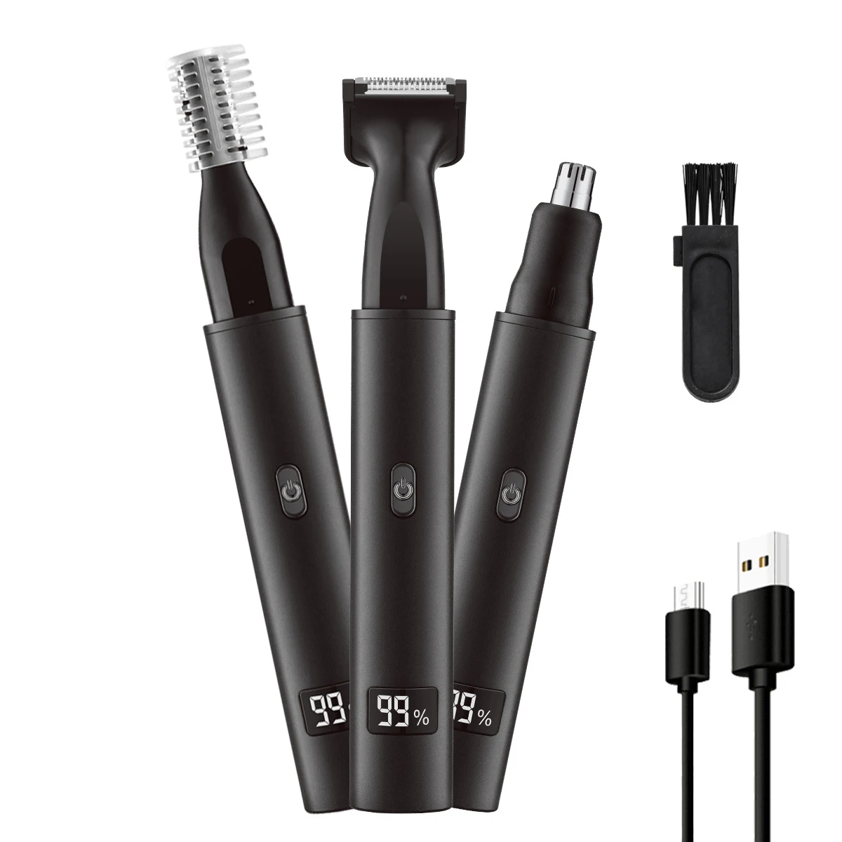 3-in-1 Rechargeable Nose Ear Eyebrow Trimmer USB-C Men
