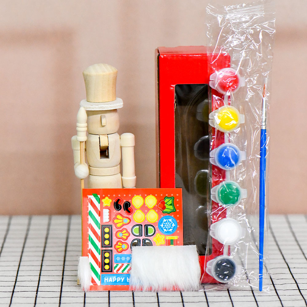 Wooden Nutcracker Puppet DIY Craft Kit Handmade Decor