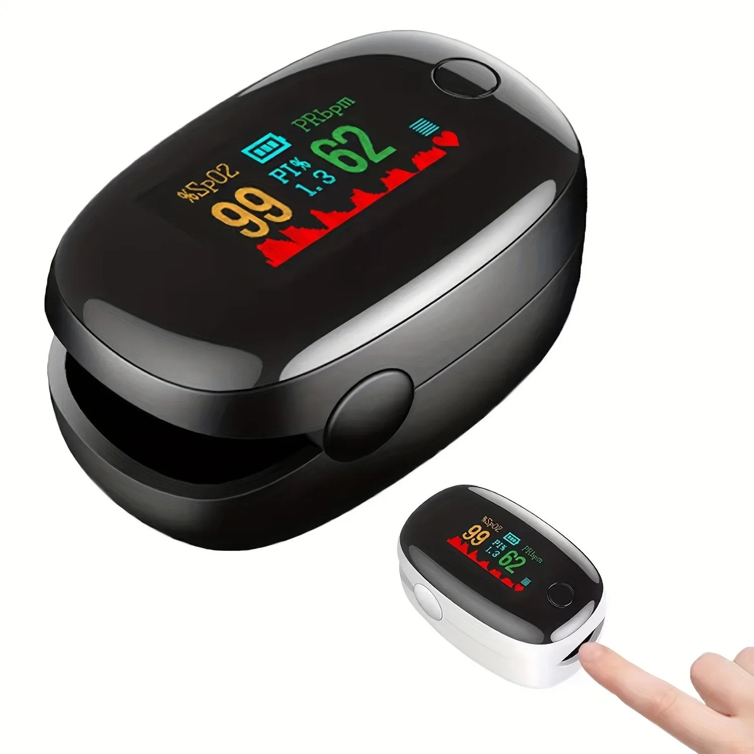 Fingertip Pulse Oximeter SpO2 Heart Rate Monitor LED TFT