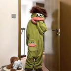 Quirky Clownfish Onesie with Oversized Hood - Cozy Monster Pajamas - TradixPro