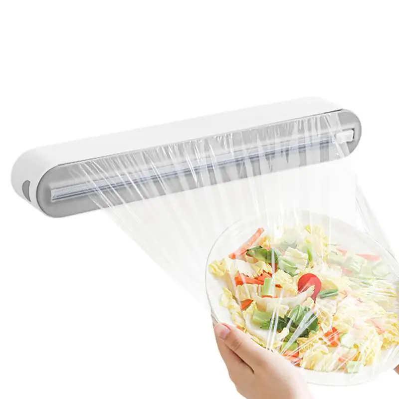 Magnetic Plastic Wrap & Foil Dispenser with Slide Cutter