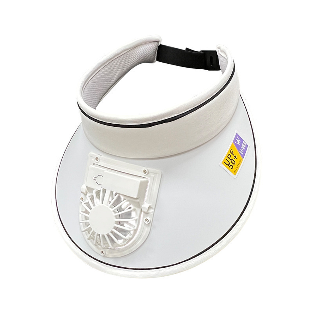 Rechargeable Fan Sun Visor with Adjustable Open-Top Fit