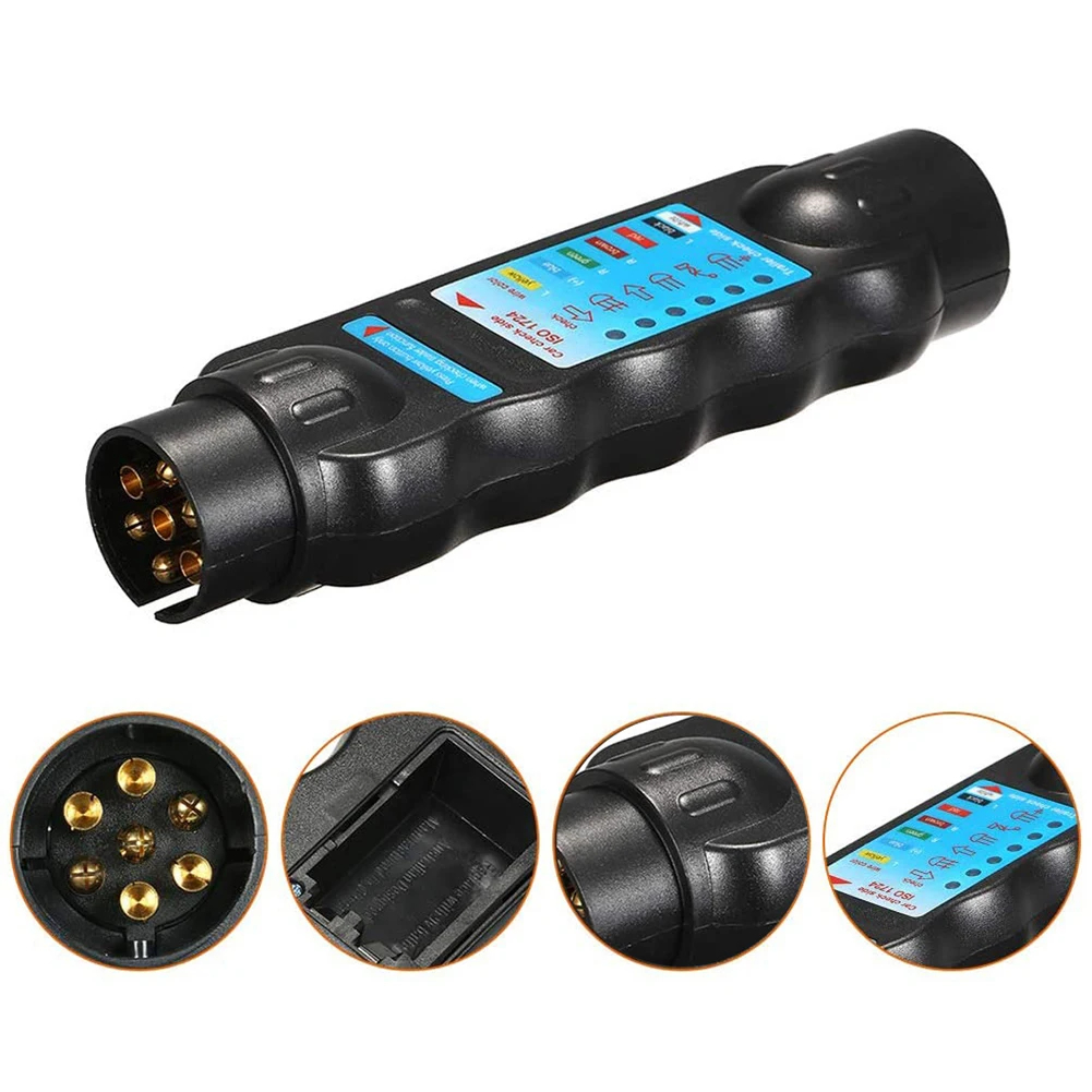 7-Pin Trailer Connector Tester – LED Light Diagnostic Tool