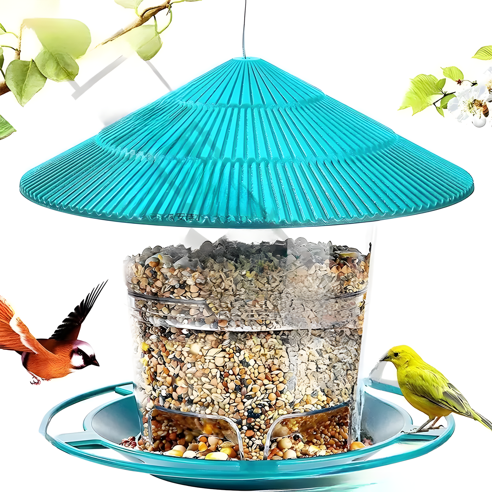 Retractable Hanging Bird Feeder Collapsible Outdoor Garden