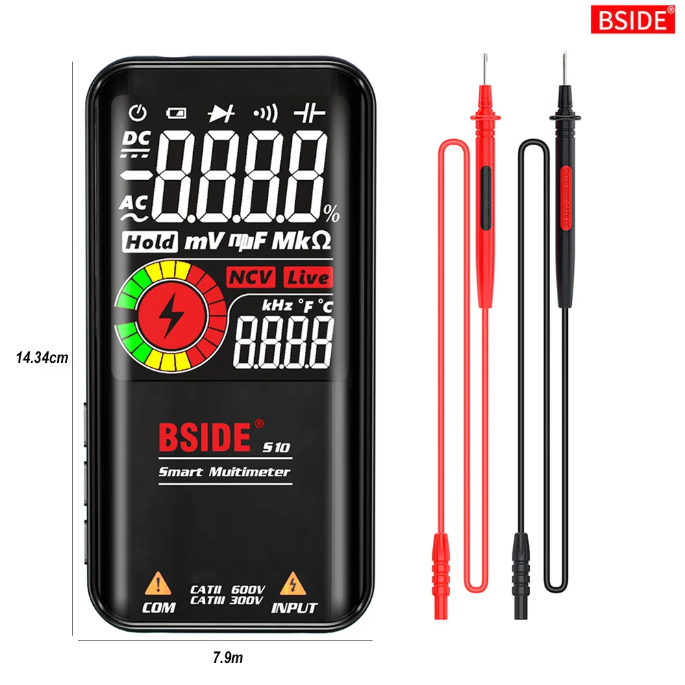 Smart Digital Multimeter with 3.5" Color Display & NCV