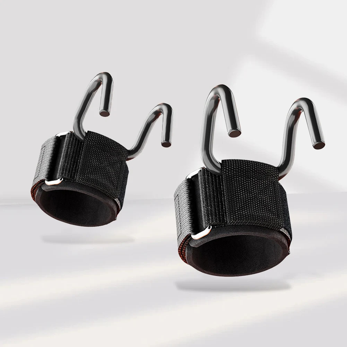 Weightlifting Grip Hooks with Adjustable Padded Wrist Straps