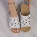 Floral Cutout Slide Sandals