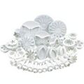 33-Piece Fondant Cutter Set, Flower, Leaf & Butterfly Shapes