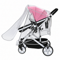 Clear PEVA Stroller Rain Cover with Zippered Viewing Window