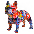 Decorative Resin Bulldog Figurine in Four Patterned Finishes