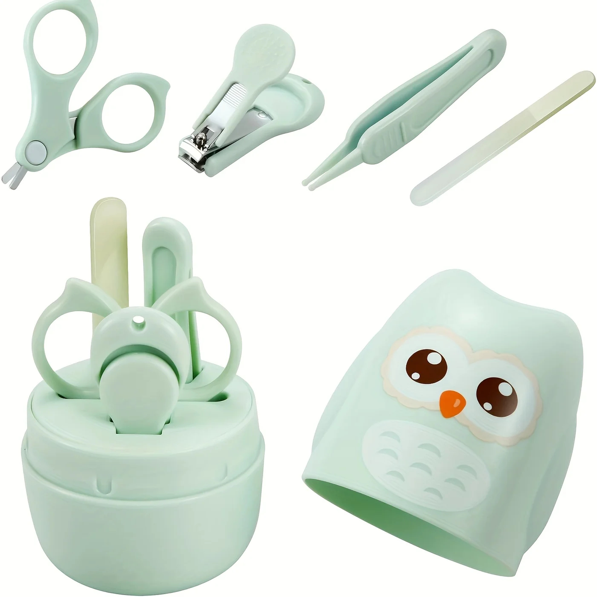 Owl Baby Nail Care Set with Clippers and Tweezers