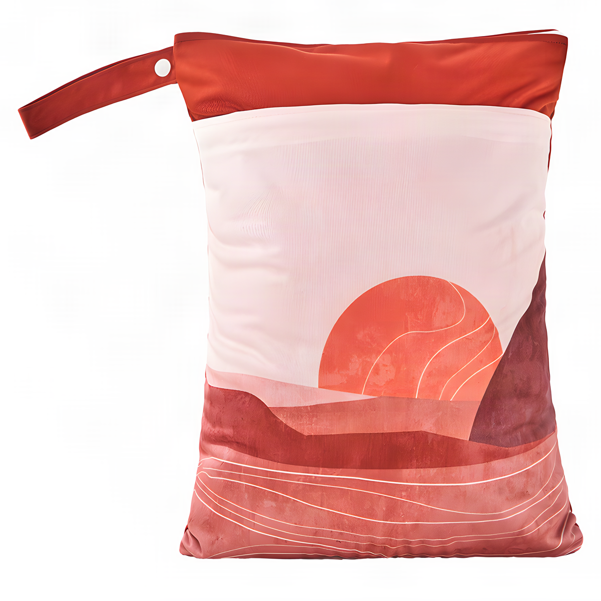 Double-Zip Wet Bag with Two Separate Pockets and Snap Loop