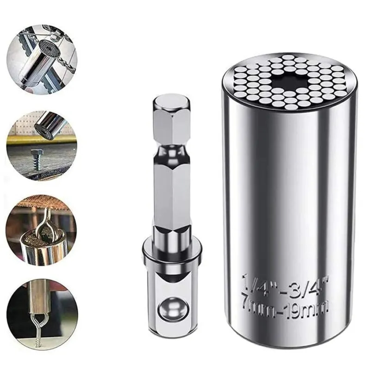 7-19mm Universal Socket Adapter - Multi-Size Power Drill Tool
