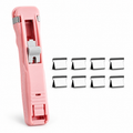 Reusable Paper Clip Dispenser and Separate Clip Refill Packs