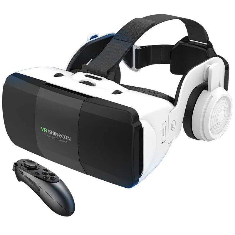 VR Headset for Smartphone - 3D Virtual Reality Glasses with Bluetooth Remote