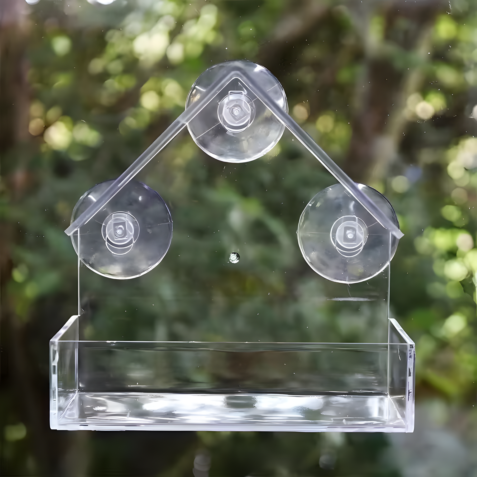 Window Acrylic Bird Feeder with Suction Cups – Clear View Design