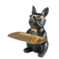 Bulldog Figurine Entryway Tray Desk Organizer 6 Colors