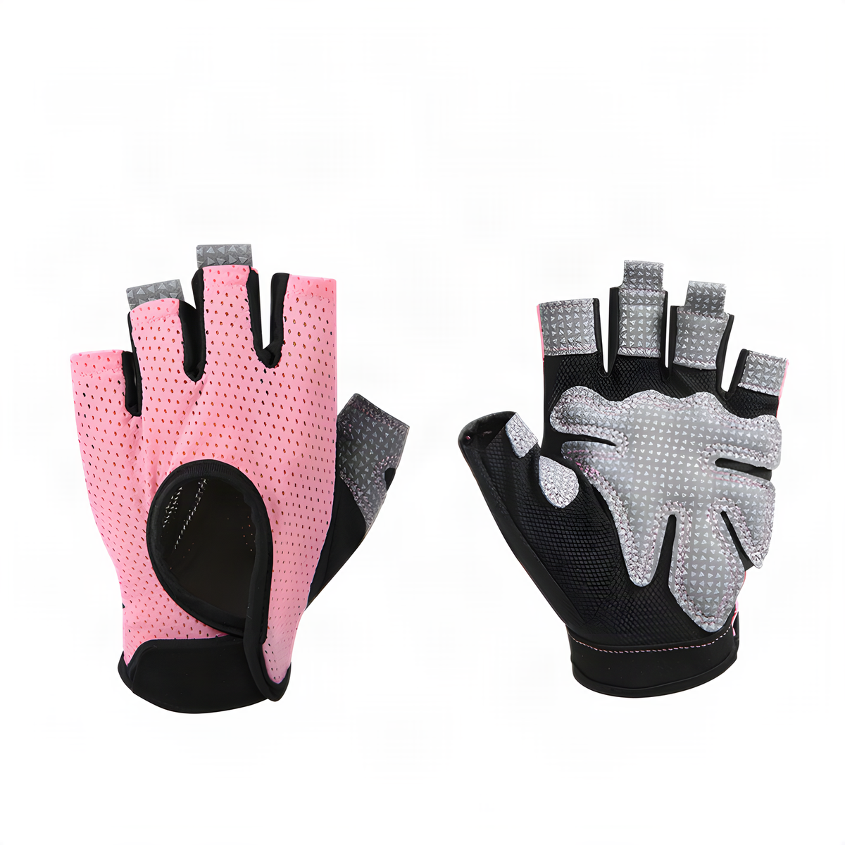 Padded Half-Finger Workout Gloves with Adjustable Wrist Closure