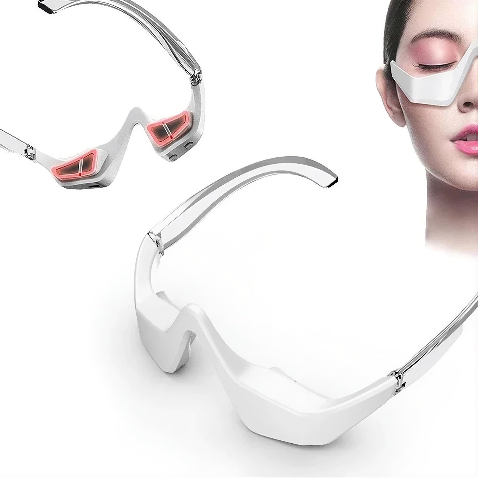 3D EMS Eye Massager with Red Light – Wearable Eye Care