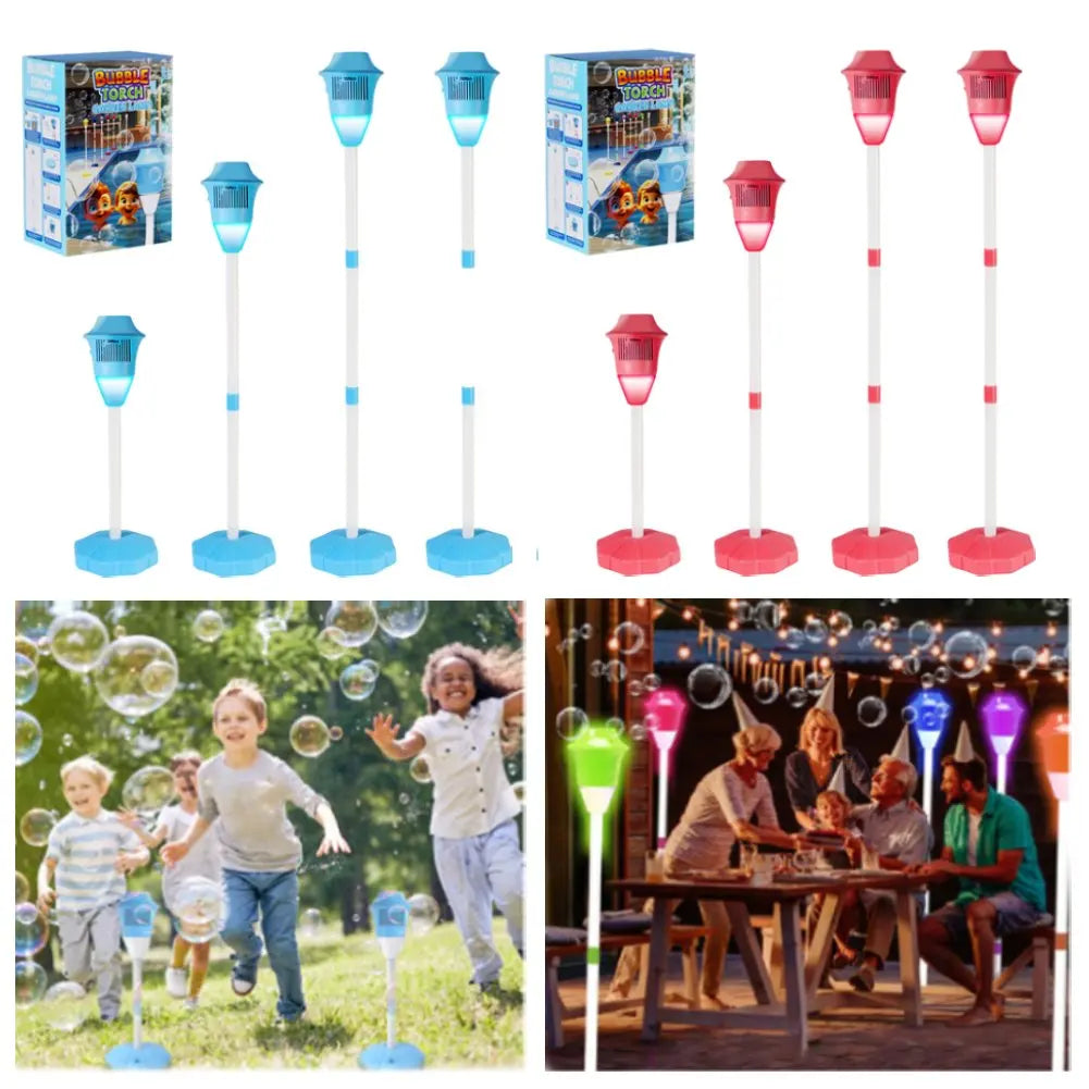 Standing Bubble Machine with LED Lights & Music for Kids