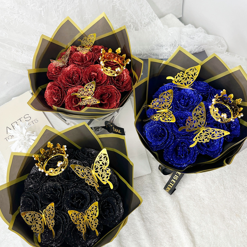 Artificial Rose Bouquet Silk Flowers 11, 24 & 36 Roses 5 Colors
