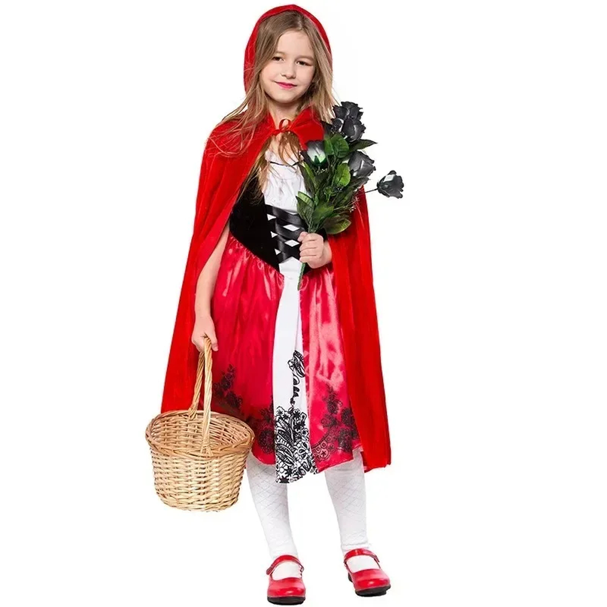 Little Red Riding Hood Costume for Kids with Hooded Cape Dress