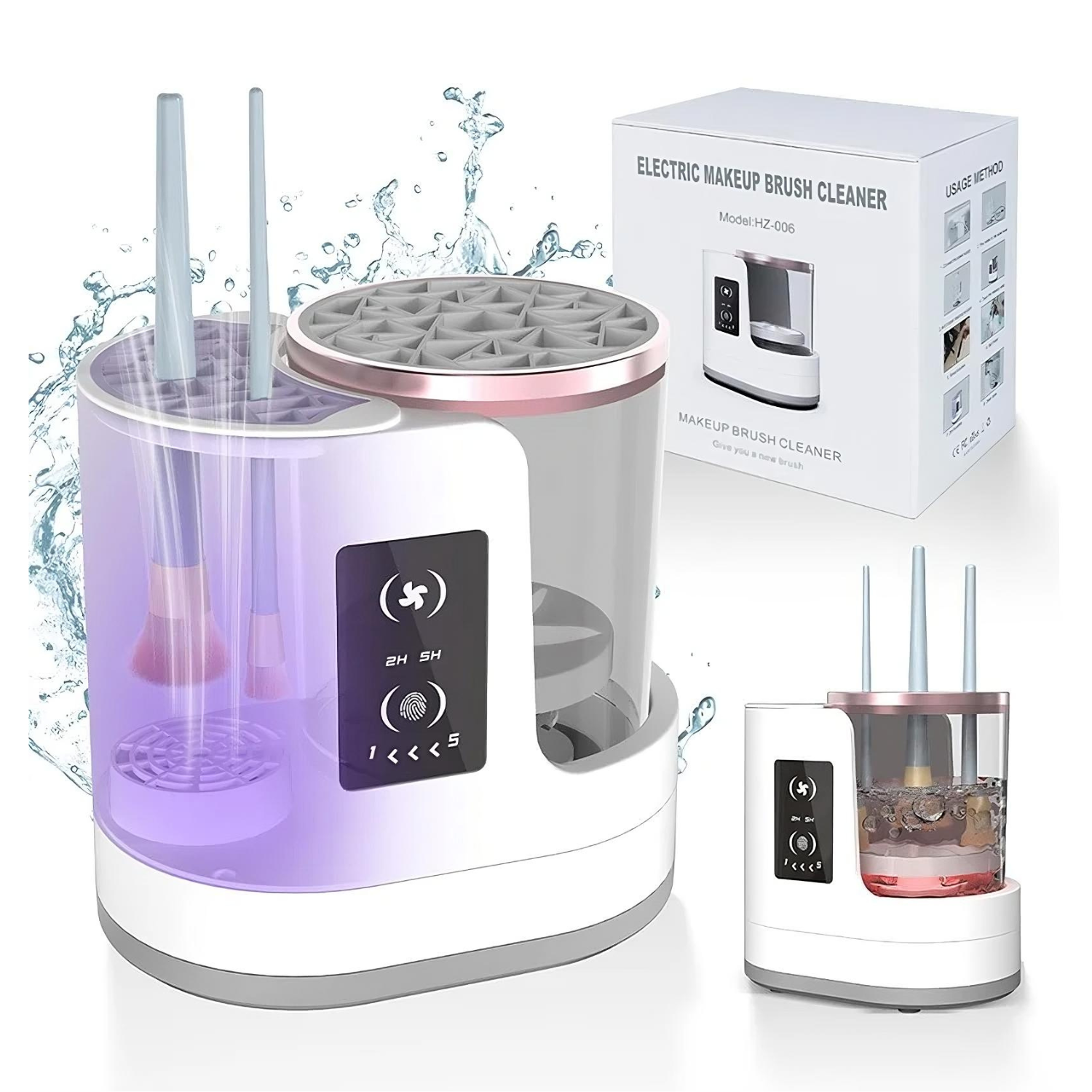3-in-1 Electric Makeup Brush Cleaner - USB Dryer & Holder Machine