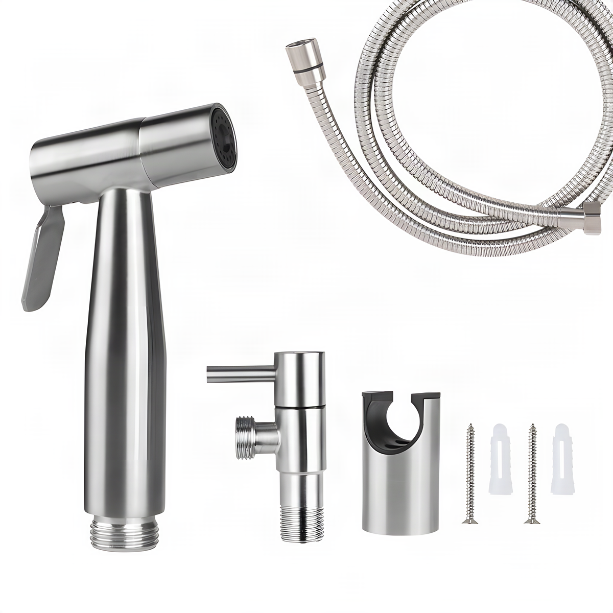 Handheld Bidet Sprayer Set with Hose, Holder and Valve