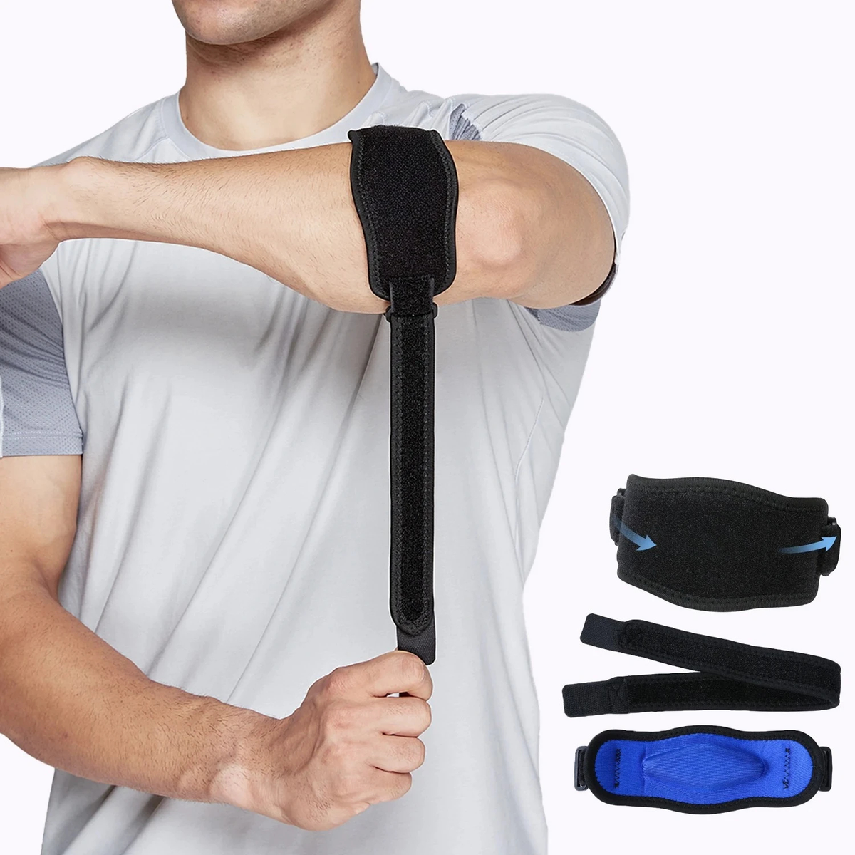Adjustable Sports Elbow Support Strap with Cushioned Pad