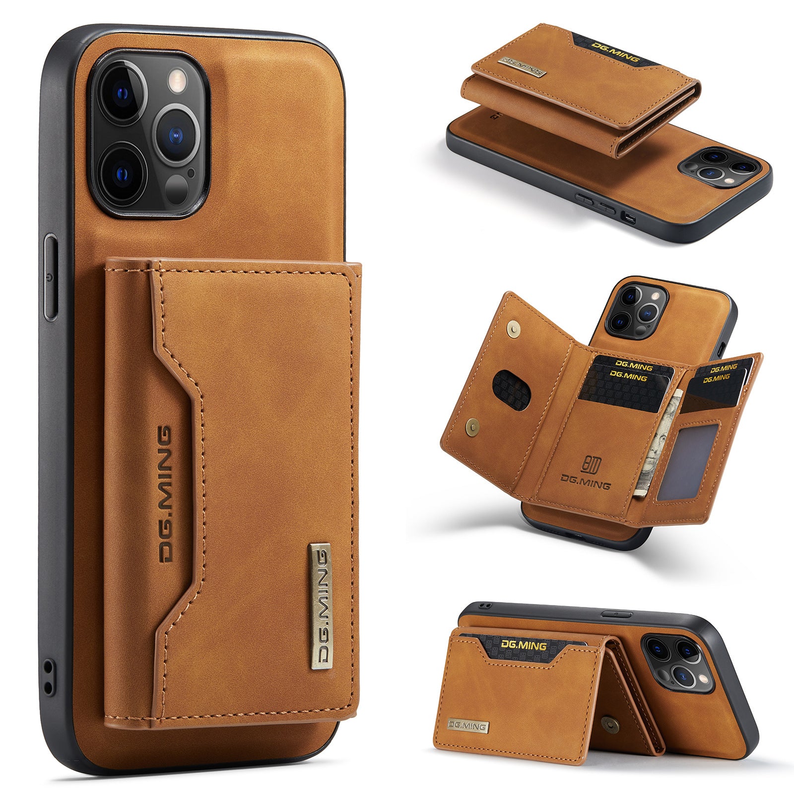 2 in 1 Detachable iPhone Leather Case Wallet and Card Holder - TradixPro