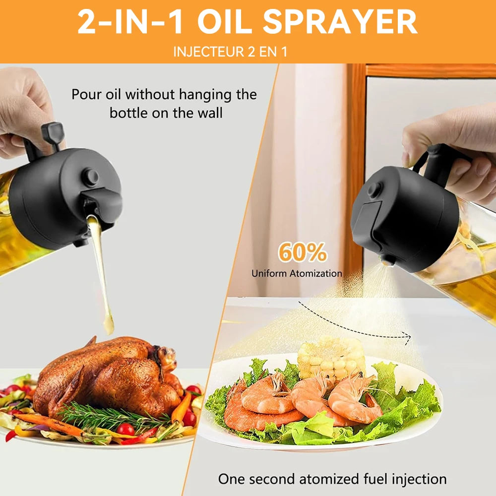 2-in-1 Smart Oil Sprayer & Dispenser (Precise Pouring & Healthy Misting) - TradixPro