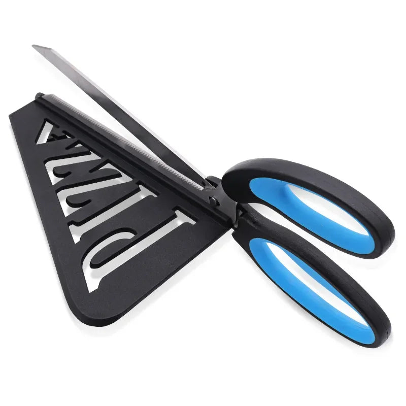 2-in-1 Smart Pizza Cutter Scissors with Server Tray (Precise & Mess-Free Serving) - TradixPro