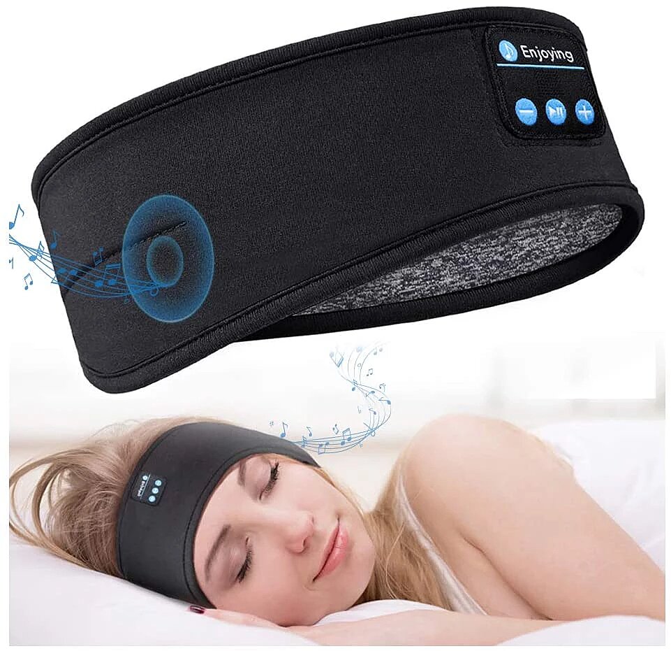 2-in-1 Wireless Bluetooth Sleep/Sport Headband (Built-in Soft Stereo Headphones) - TradixPro