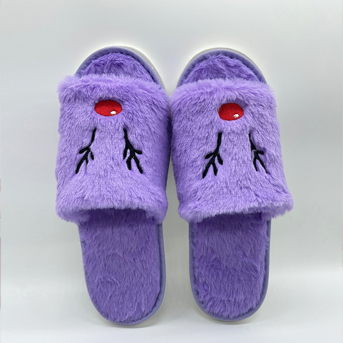 Halloween Plush Slippers, Pumpkin & Elk Faces, Open Toe One Size