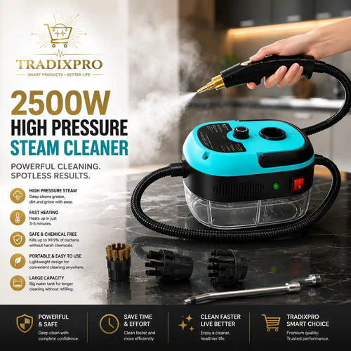 2500W Steam Cleaner 7-in-1 Handheld with 1.2L Tank