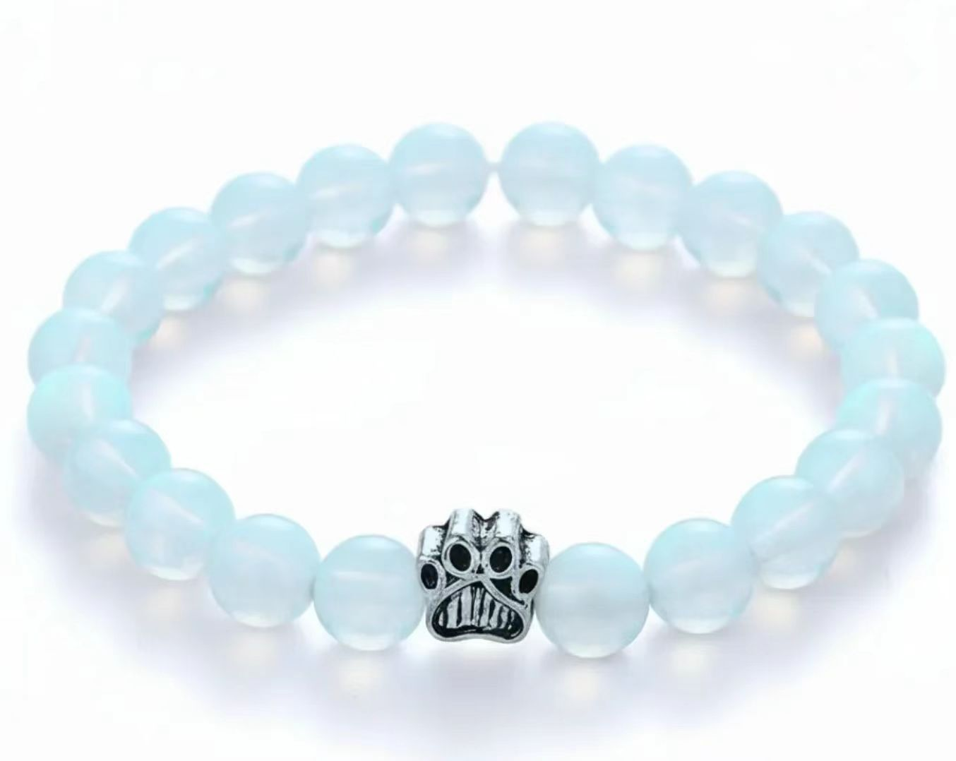 Dog Paw Bead Bracelet Natural Stone 8mm 35 Stone Options