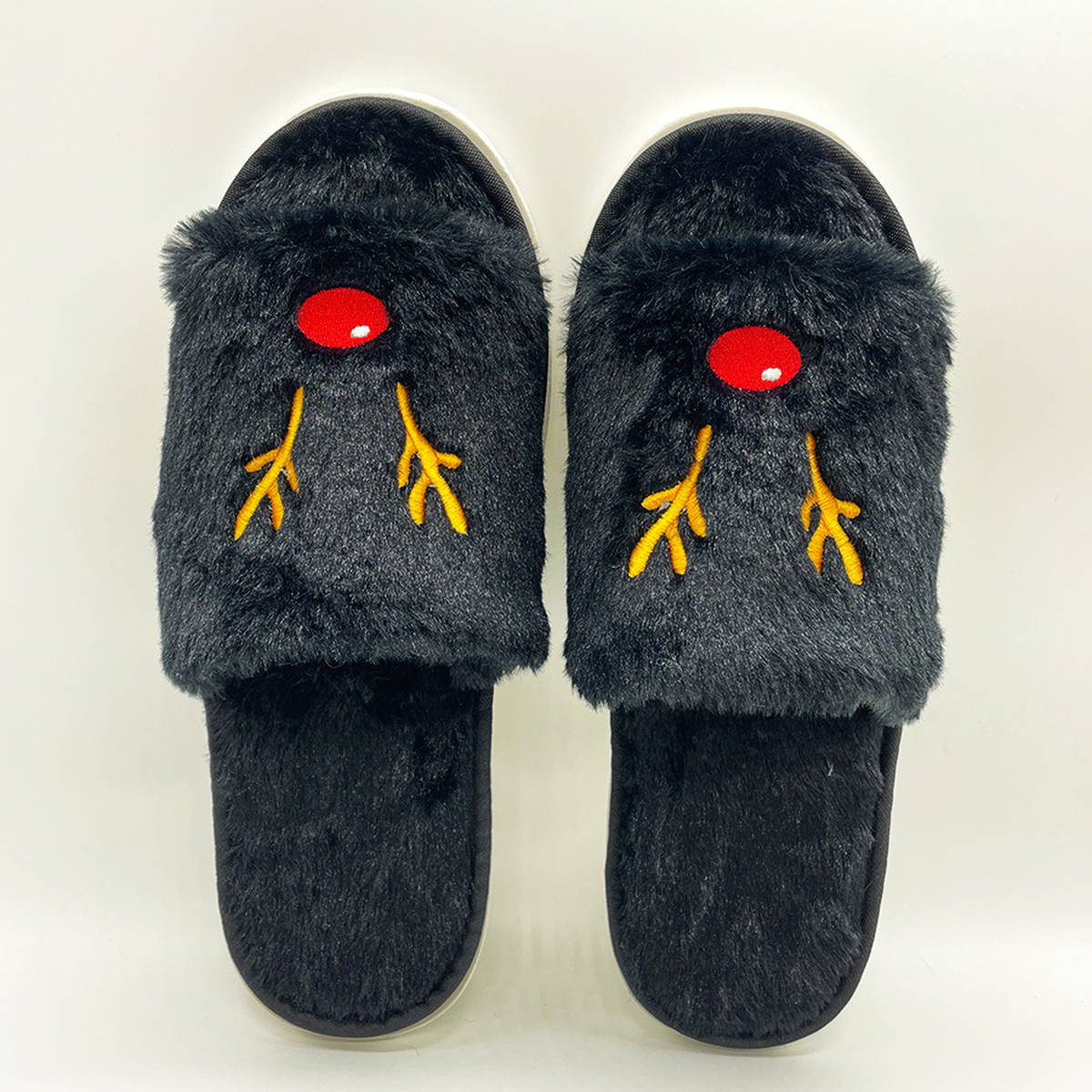 Halloween Plush Slippers, Pumpkin & Elk Faces, Open Toe One Size
