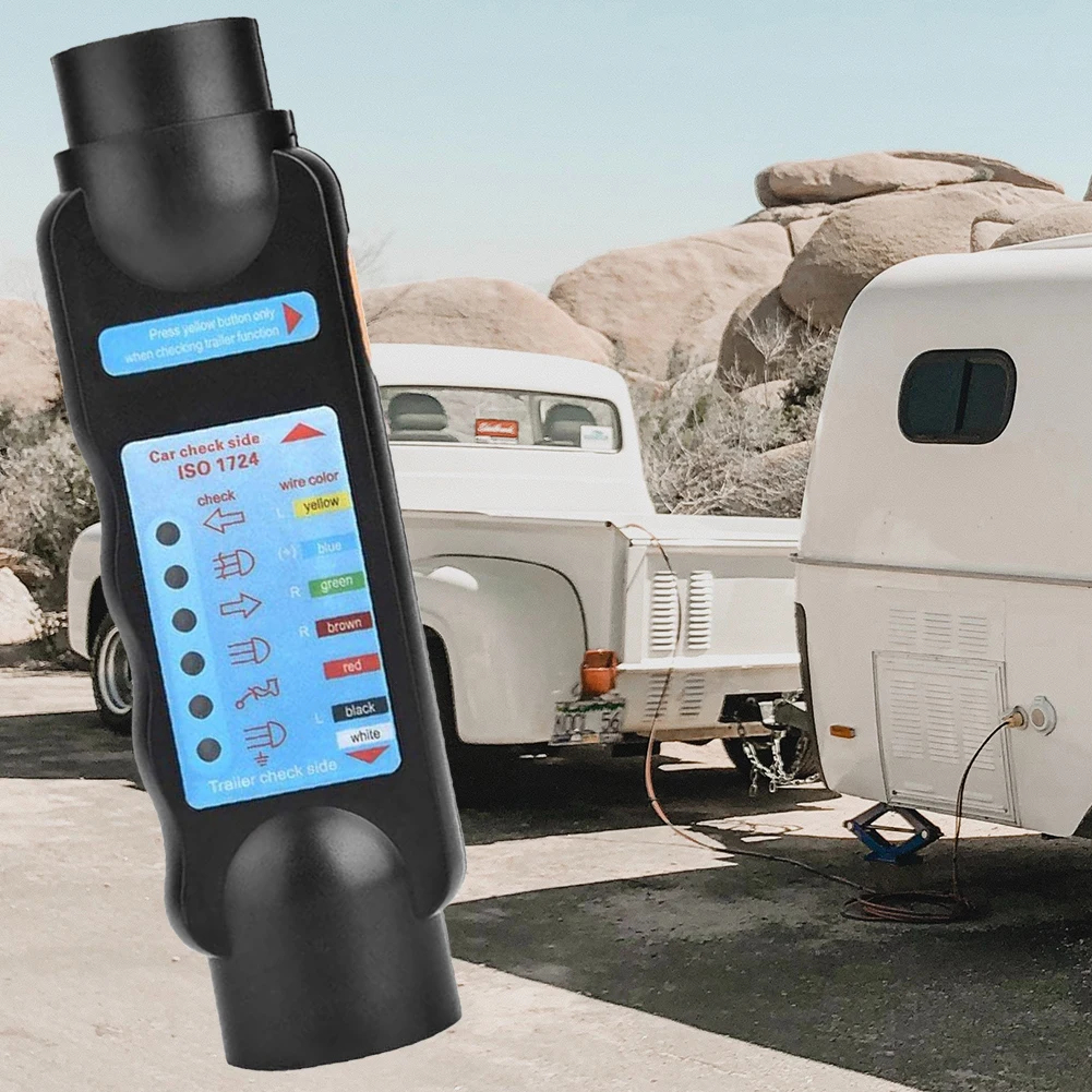 7-Pin Trailer Connector Tester – LED Light Diagnostic Tool