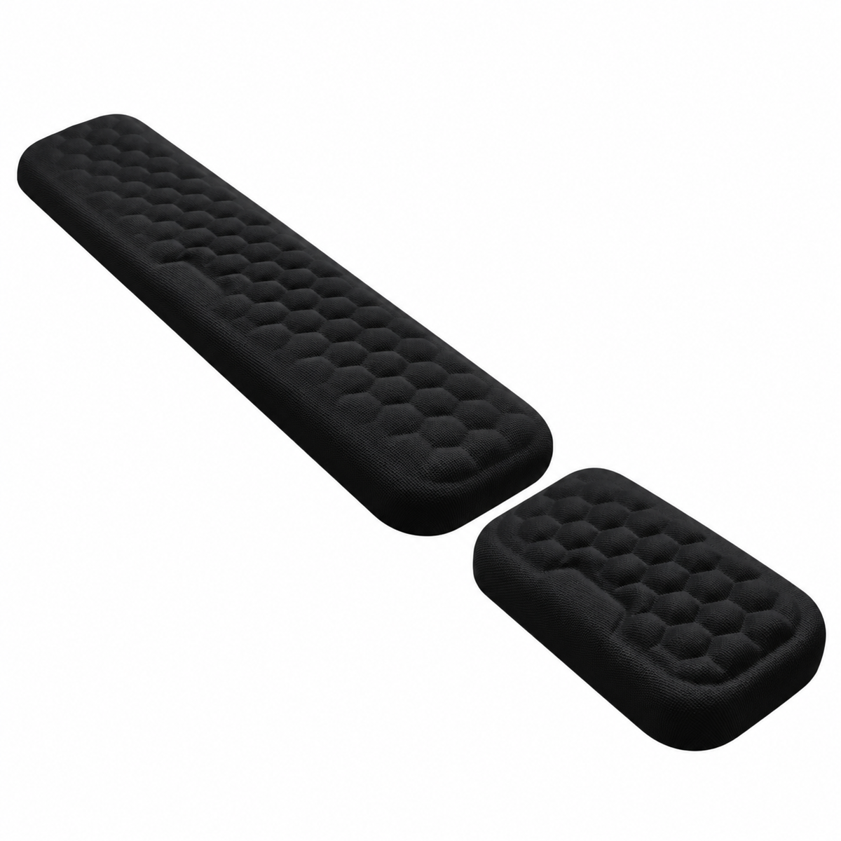 Foam Keyboard and Mouse Wrist Rests with Textured Fabric Cover