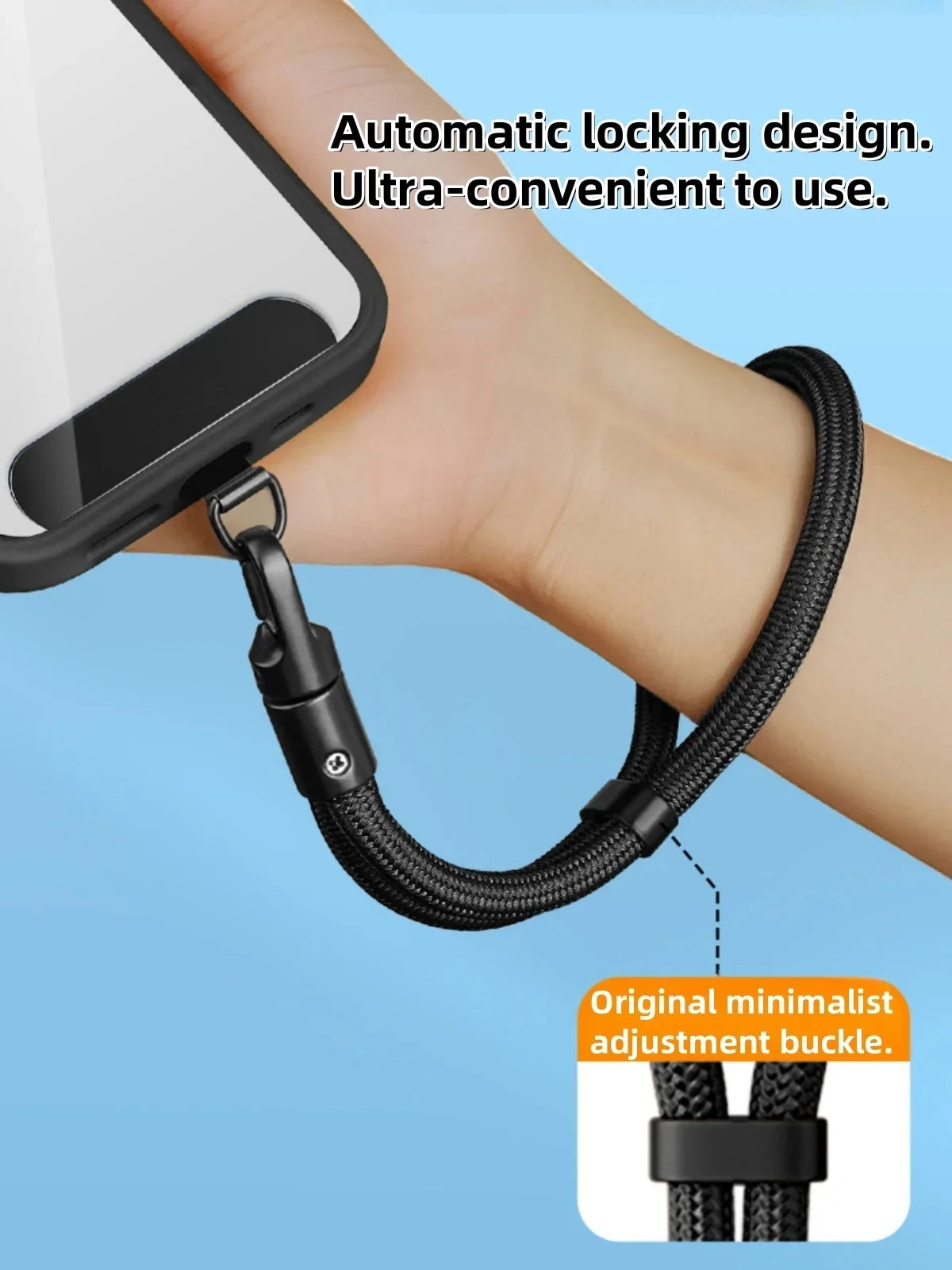 Adjustable Phone Wrist Strap Lanyard - Universal Anti-Drop Security