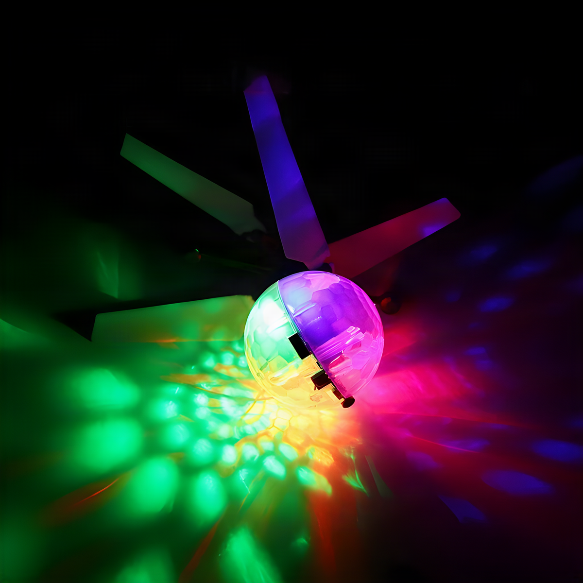 Hand-Controlled Flying Ball Toy with Colorful Lights and Rotors