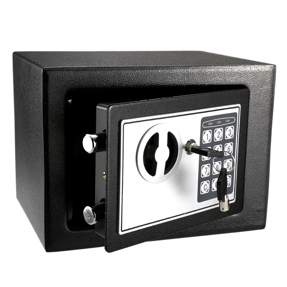 Compact Electronic Keypad Safe, Steel Box and Key Override
