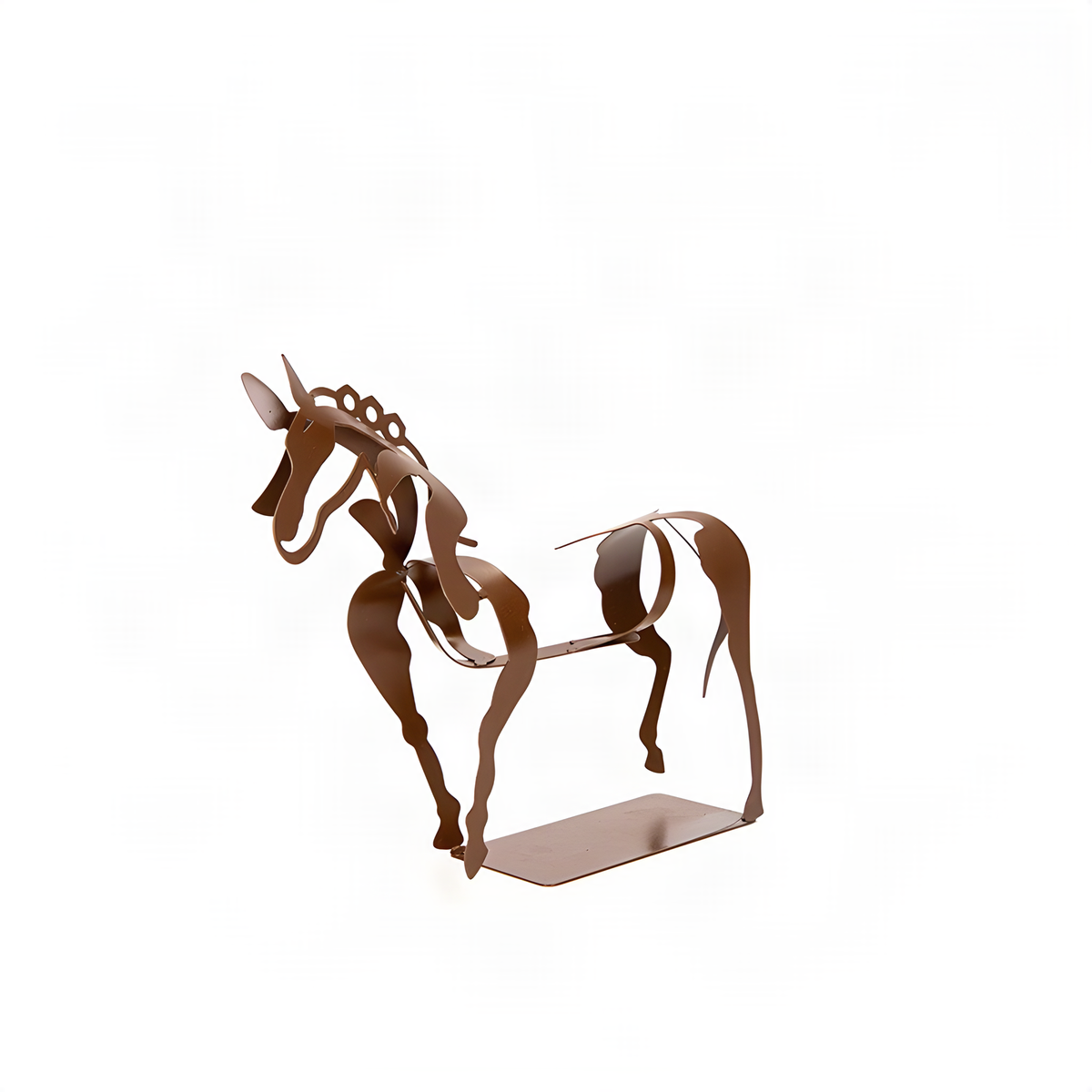 Openwork Iron Horse Sculpture for Shelf and Desk Displays