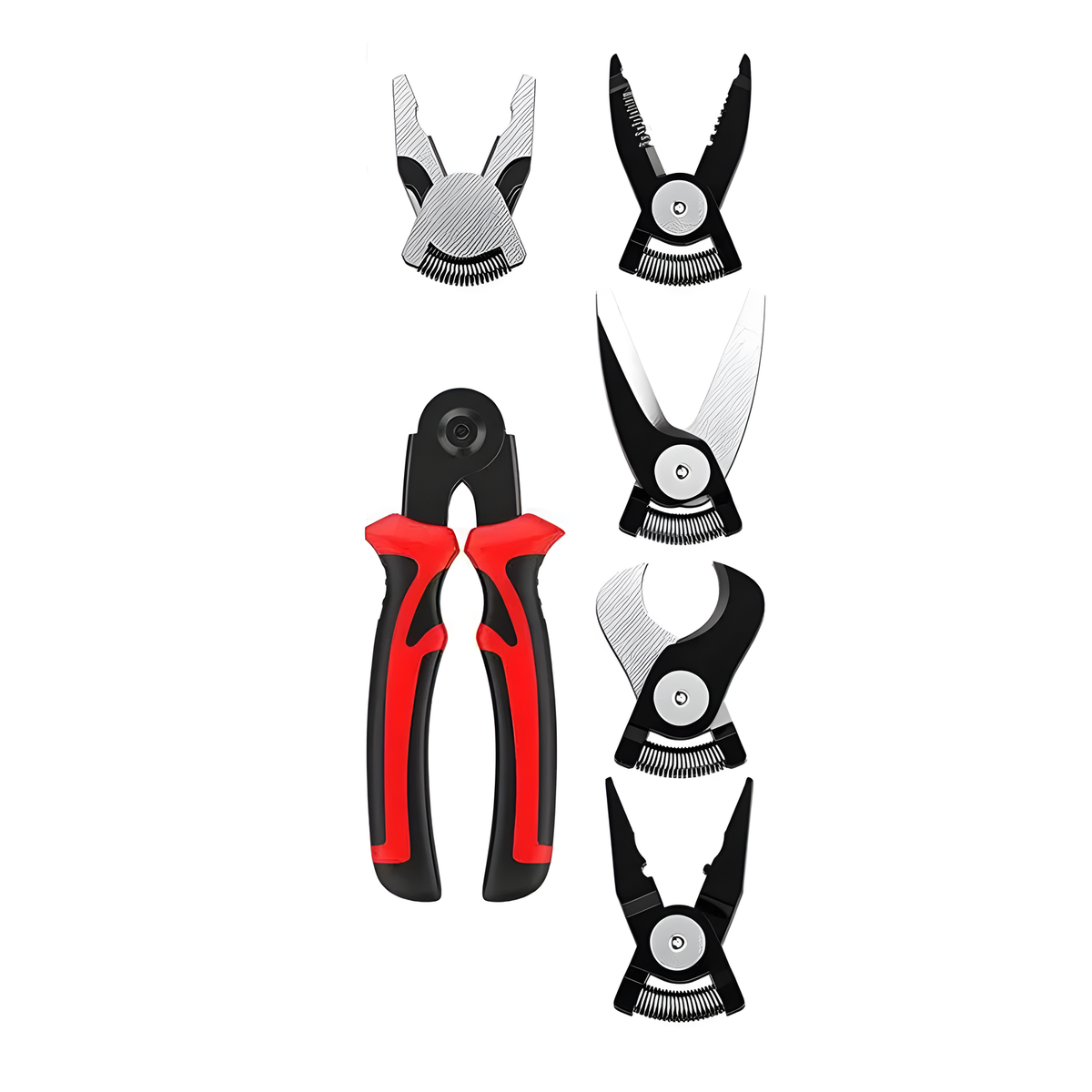 Five-Head Interchangeable Pliers Kit with Storage Case