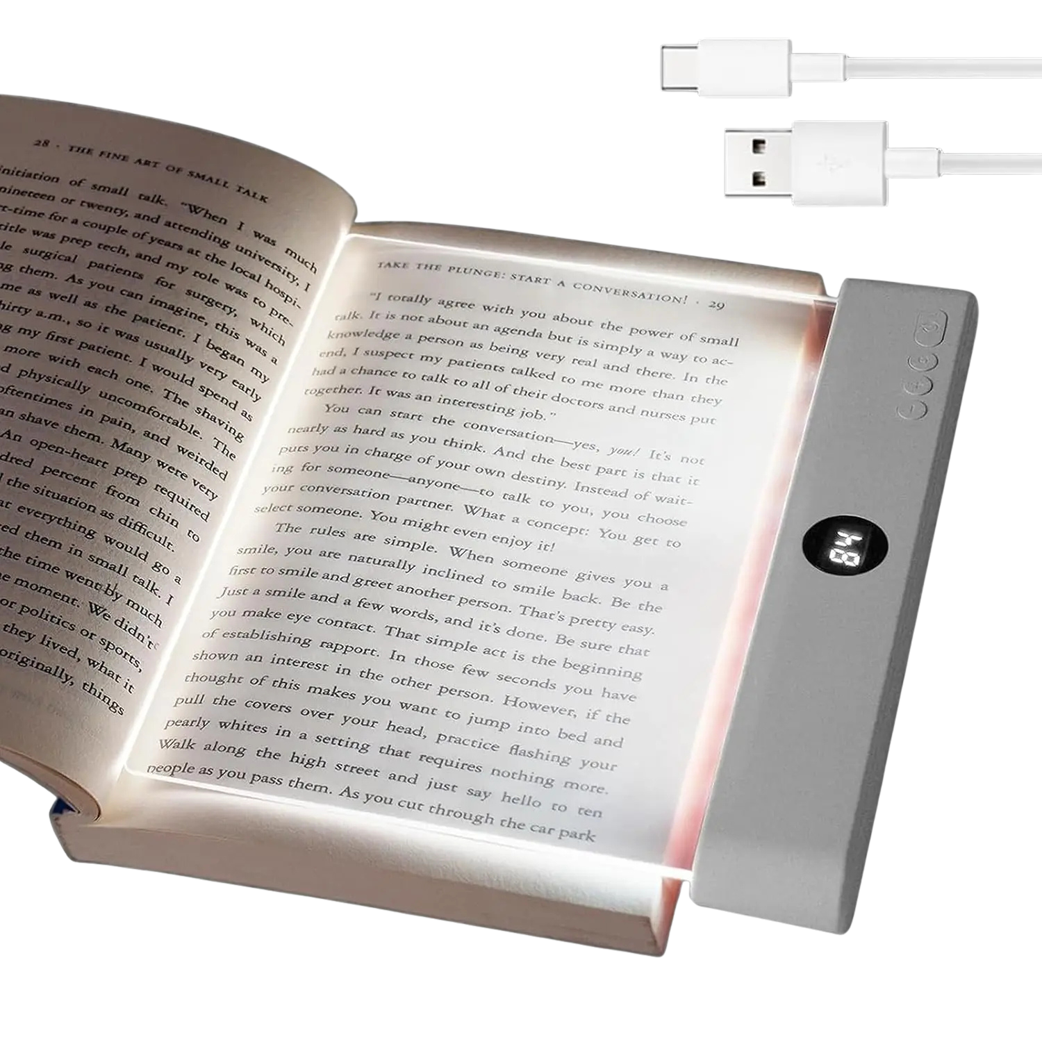 LED Book Light - Rechargeable Reading Lamp | 3 Color Modes & Timer Function