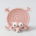 Crochet Mouse Drink Coaster Handmade-Style 5 Colors