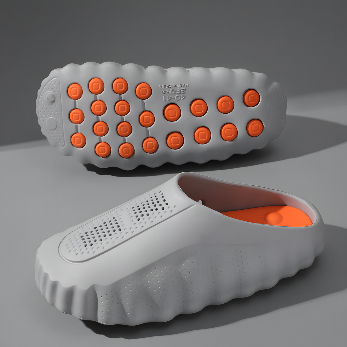 Closed-Toe Textured Insole Slippers EU 36-47 Unisex Indoor
