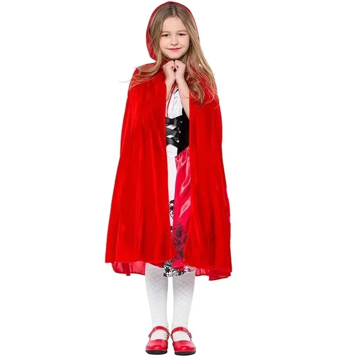 Little Red Riding Hood Costume for Kids with Hooded Cape Dress
